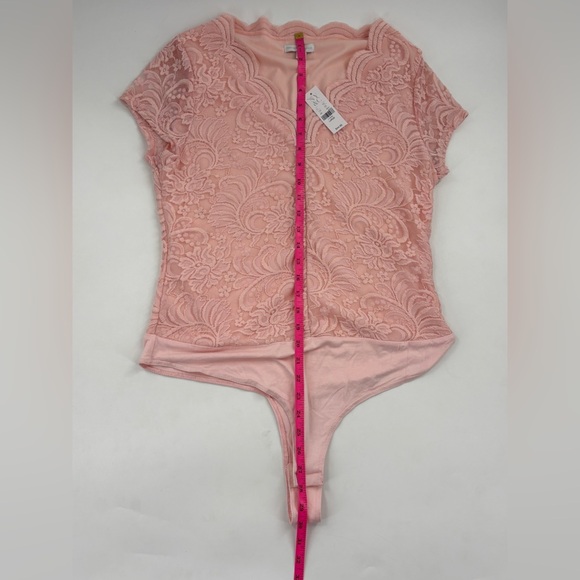 Elegant Pink Lace Women bodysuit - Picture 6 of 7